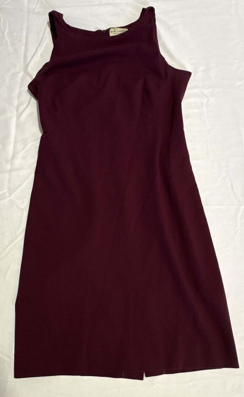 M.M. LaFleur Dress Size 14 Burgundy Sleeveless Workwear
